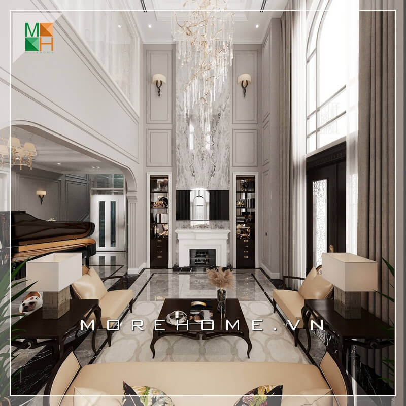 Kệ tivi tân cổ điển đẹp và lạ mắt cũng là một mẫu nội thất không thể thiếu trong không gian phòng khách biệt thự, nhà phố, chung cư cao cấp, biến căn phòng trở nên tiện nghi và sang trọng hơn. Top các mẫu thiết kế phòng khách ưa chuộng nhất hiện nay