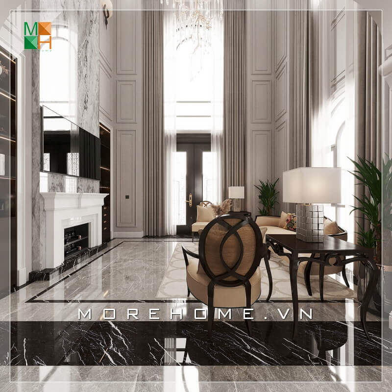 Mẫu kệ tivi đẹp, độc, lạ dành cho nội thất phòng khách biệt thự tân cổ điển cao cấp. Top các mẫu thiết kế phòng khách ưa chuộng nhất hiện nay