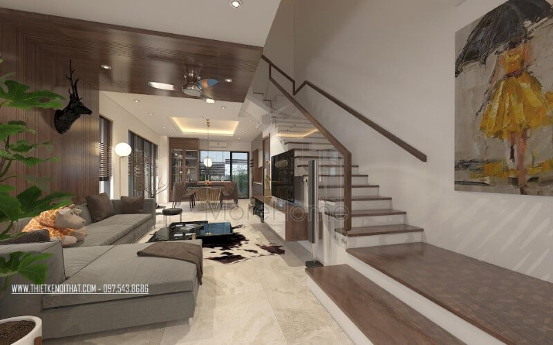 Trang trí biệt thự Vinhomes Thăng Long đẹp với xu hướng hiện đại, các đường nét và màu sắc nhẹ nhàng, đơn giản gợi mở cảm giác trẻ trung và thoải mái Mẫu nội thất biệt thự đẹp