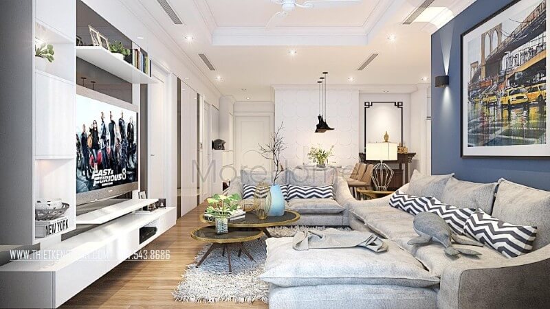 Mẫu thiết kế nội thất chung cư Park Hill hiện đại tập trung vào công năng sử dụng mà lược bỏ đi những chi tiết rườm rà, không cần thiết mang lại cho gia chủ một không gian sống tiện nghi, thoải mái và không kém phần năng động Mẫu nội thất chung cư hiện đại đẹp