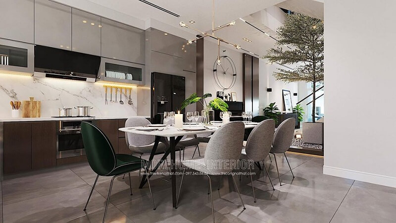 Hệ tủ bếp gỗ công nghiệp hiện đại mang đến vẻ đẹp đẳng cấp cho không gian sống gia chủ. Tủ bếp đẹp