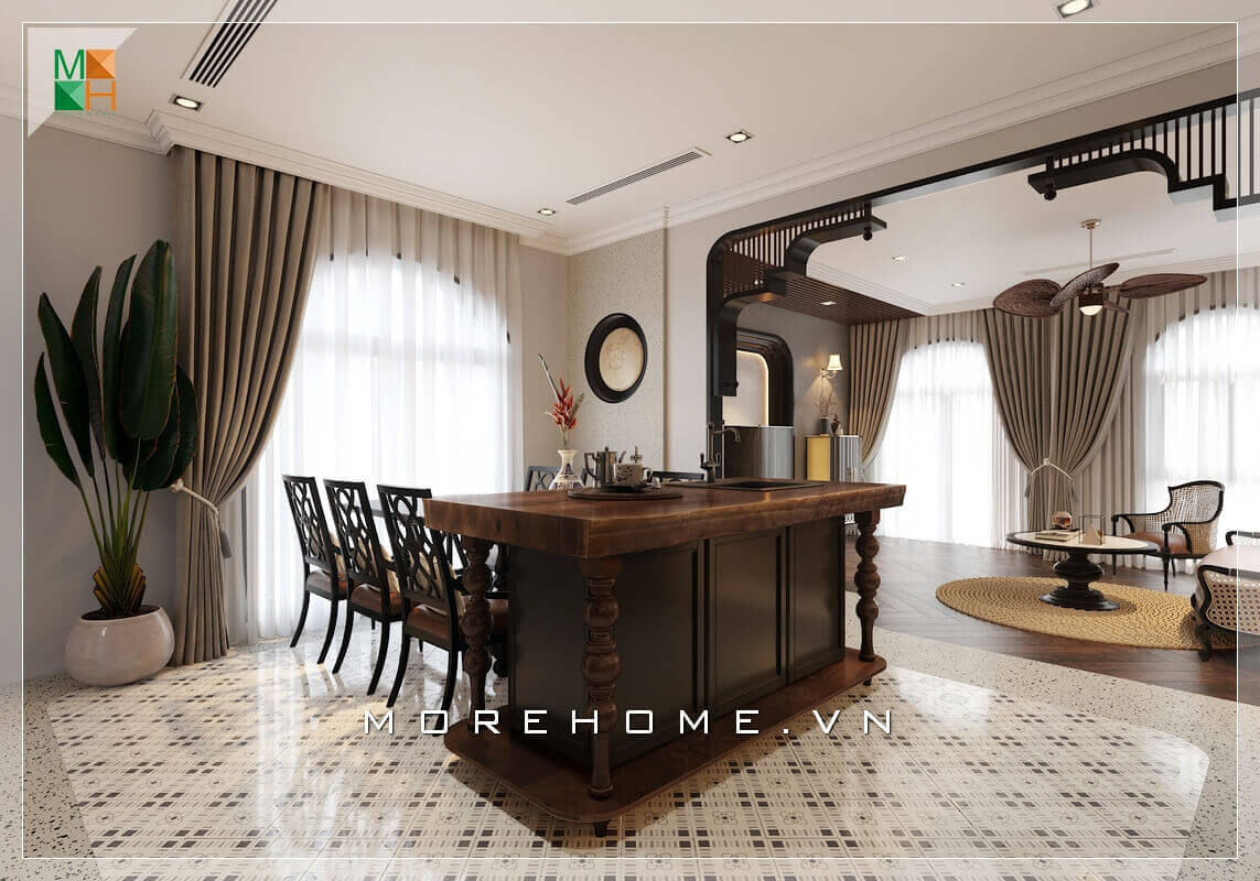 Ngắm nhìn mẫu thiết kế nội thất không gian phòng ăn đẹp, sang trọng và tiện nghi dành cho không gian nhà phố, biệt thự, chung cư cao cấp. Thiết kế phòng ăn biệt thự