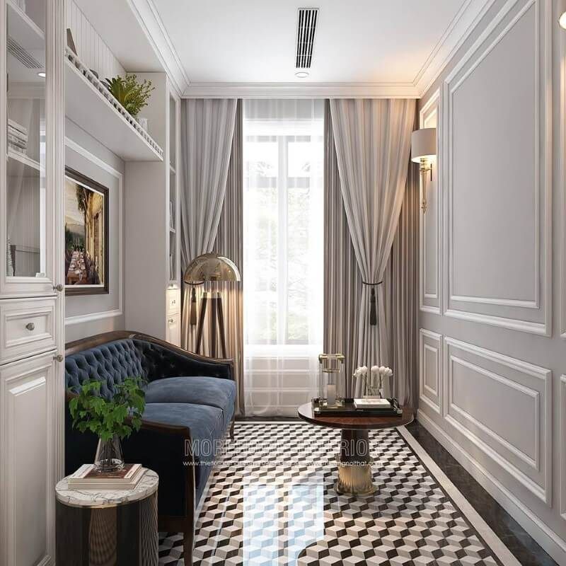 Đèn đứng trang trí đẹp, độc đáo cho phòng đọc sách.