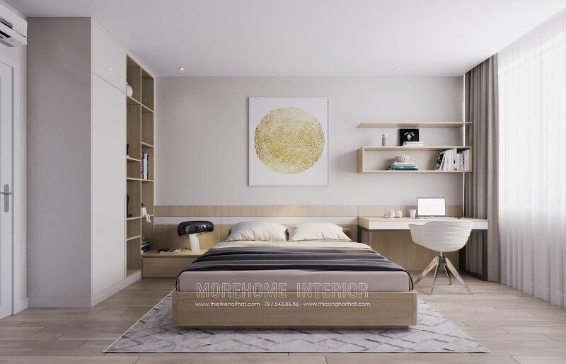 Thiết kế nội thất phòng ngủ chung cư hiện đại đẹp