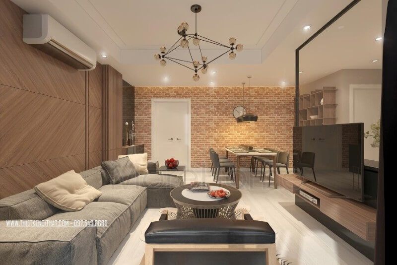 Kệ ti vi treo tường hiện đại cũng là giải pháp hoàn hảo lựa chọn cho không gian chung cư nhỏ