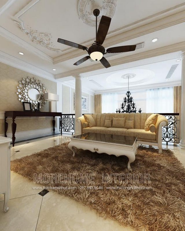 Bàn trà MH-TCD004 gỗ tự nhiên với phong cách tân cổ điển trang trí phòng khách biệt thự đẹp