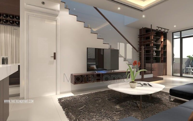 Mẫu kệ tivi hiện đại này phù hợp với gia đình ưa chuộng phong cách đơn giản, nhưng thích sự bền bỉ, bạn cũng có thể tận dụng đặt tivi và một vài đồ nội thất trang trí thêm nổi bật hơn