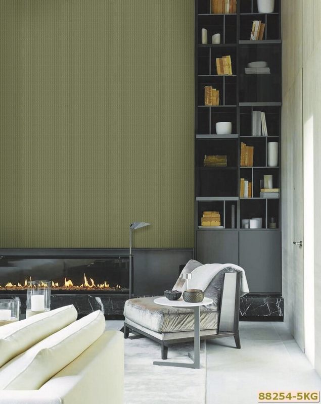 Giấy dán tường màu xanh giúp bạn dễ dàng phối hợp các đồ nội thất hơn