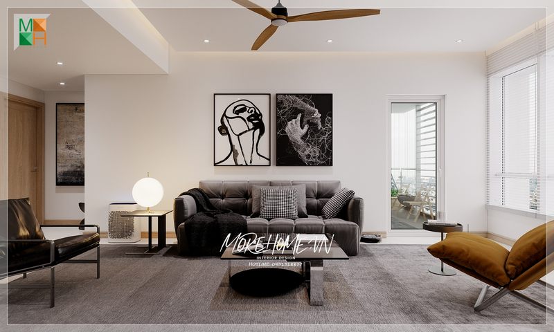 Ghế sofa của phòng khách không chỉ là một chức năng chính, bạn còn có thể sử dụng nó làm nơi để đọc sách và thư giãn.